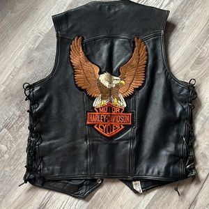 Harley-Davidson Black Vest with Eagle and Logo